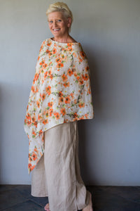 Poncho - Cotton Silk Voile